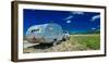 Sheep herder camper to graze sheep on Hastings Mesa near Ridgway, Colorado from truck-null-Framed Photographic Print