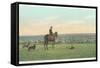 Sheep Herding in the West-null-Framed Stretched Canvas