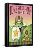 Sheep Home Sweet Home-Margaret Wilson-Framed Stretched Canvas