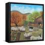Sheep Hut, 2022 (Acrylics on Linen)-Lisa Graa Jensen-Framed Stretched Canvas