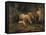 Sheep in a Barn-Jean-Baptiste-Camille Corot-Framed Stretched Canvas