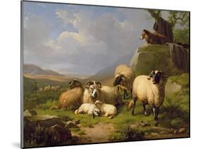 Sheep in a Landscape, 1863-Eugene Joseph Verboeckhoven-Mounted Giclee Print