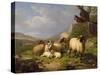 Sheep in a Landscape, 1863-Eugene Joseph Verboeckhoven-Stretched Canvas