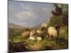 Sheep in a Landscape, 1863-Eugene Joseph Verboeckhoven-Mounted Giclee Print