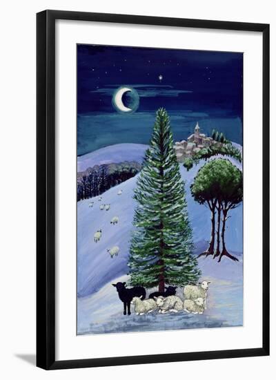 Sheep in a Winter Landscape-Margaret Loxton-Framed Giclee Print