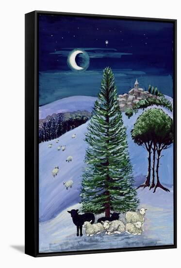 Sheep in a Winter Landscape-Margaret Loxton-Framed Stretched Canvas