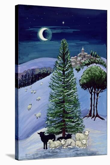 Sheep in a Winter Landscape-Margaret Loxton-Stretched Canvas