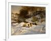 Sheep in Snow, 1935 (Oil on Canvas)-Joseph Farquharson-Framed Giclee Print