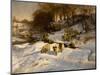 Sheep in Snow, 1935 (Oil on Canvas)-Joseph Farquharson-Mounted Giclee Print