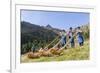 Sheep in the Alps Between South Tyrol, Italy, and North Tyrol, Austria-Martin Zwick-Framed Photographic Print