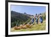 Sheep in the Alps Between South Tyrol, Italy, and North Tyrol, Austria-Martin Zwick-Framed Photographic Print