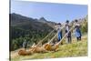 Sheep in the Alps Between South Tyrol, Italy, and North Tyrol, Austria-Martin Zwick-Stretched Canvas