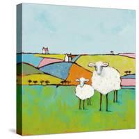 Sheep in the Meadow-Phyllis Adams-Stretched Canvas