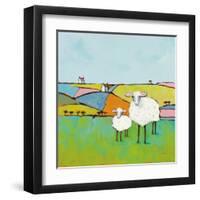 Sheep in the Meadow-Phyllis Adams-Framed Art Print