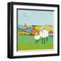 Sheep in the Meadow-Phyllis Adams-Framed Art Print