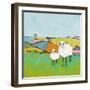 Sheep in the Meadow-Phyllis Adams-Framed Art Print