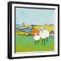 Sheep in the Meadow-Phyllis Adams-Framed Art Print