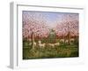 Sheep in the Orchard, 1987-Liz Wright-Framed Giclee Print