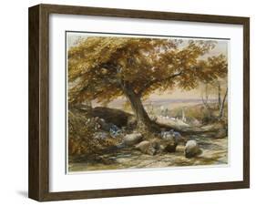 Sheep in the Shade, C.1851-Samuel Palmer-Framed Giclee Print