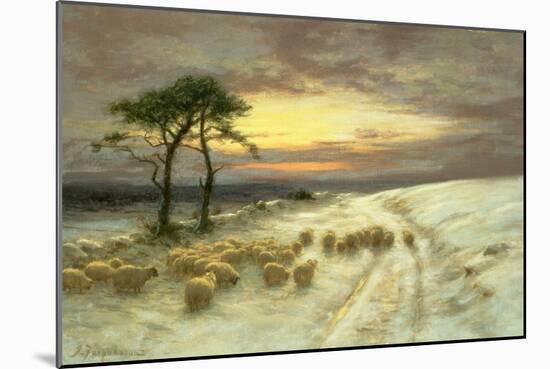 Sheep in the Snow-Joseph Farquharson-Mounted Giclee Print