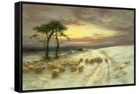 Sheep in the Snow-Joseph Farquharson-Framed Stretched Canvas