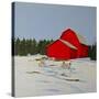 Sheep in the Snow-Tina Palmer-Stretched Canvas