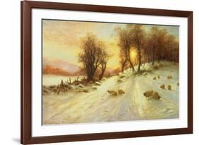 Sheep in Winter Snow-Joseph Farquharson-Framed Giclee Print