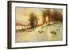 Sheep in Winter Snow-Joseph Farquharson-Framed Giclee Print