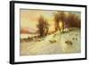 Sheep in Winter Snow-Joseph Farquharson-Framed Giclee Print