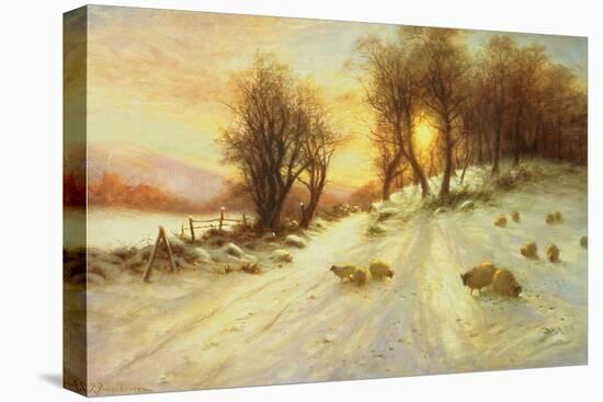 Sheep in Winter Snow-Joseph Farquharson-Stretched Canvas