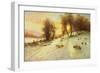 Sheep in Winter Snow-Joseph Farquharson-Framed Giclee Print