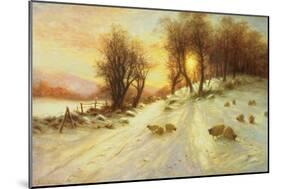 Sheep in Winter Snow-Joseph Farquharson-Mounted Giclee Print
