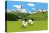 Sheep in Zermatt, Switzerland,2015-Hiroyuki Izutsu-Stretched Canvas