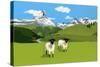 Sheep in Zermatt, Switzerland,2015-Hiroyuki Izutsu-Stretched Canvas