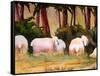 Sheep Landscape Art Print-Blenda Tyvoll-Framed Stretched Canvas
