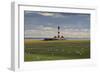 Sheep, Lighthouse of Westerhever (Municipality), Schleswig-Holstein, Germany-Rainer Mirau-Framed Photographic Print