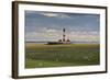 Sheep, Lighthouse of Westerhever (Municipality), Schleswig-Holstein, Germany-Rainer Mirau-Framed Photographic Print