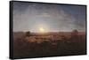 Sheep Meadow, Moonlight-Jean-François Millet-Framed Stretched Canvas