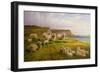 Sheep on a Dorset Coast-Charles Jones-Framed Giclee Print