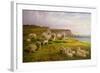 Sheep on a Dorset Coast-Charles Jones-Framed Giclee Print
