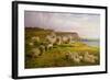 Sheep on a Dorset Coast-Charles Jones-Framed Giclee Print