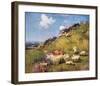 Sheep on a Hillside-Sir William Llewellyn-Framed Art Print