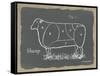 Sheep on Burlap-Gwendolyn Babbitt-Framed Stretched Canvas