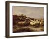 Sheep on the Coast, 1878 (Oil on Canvas)-Eugene Joseph Verboeckhoven-Framed Giclee Print