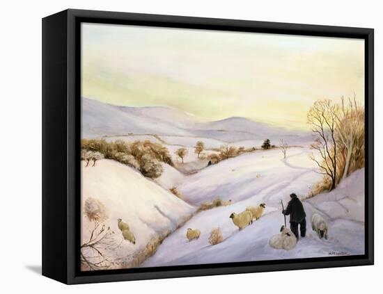 Sheep on the Ridge-Margaret Loxton-Framed Stretched Canvas