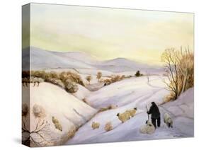 Sheep on the Ridge-Margaret Loxton-Stretched Canvas