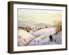 Sheep on the Ridge-Margaret Loxton-Framed Giclee Print