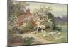 Sheep outside a Cottage in Springtime-Charles James Adams-Mounted Giclee Print