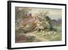 Sheep outside a Cottage in Springtime-Charles James Adams-Framed Giclee Print