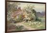 Sheep outside a Cottage in Springtime-Charles James Adams-Framed Giclee Print